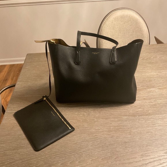 Tory Burch Perry Phoebe Black Tote and Pouch - Picture 3 of 7